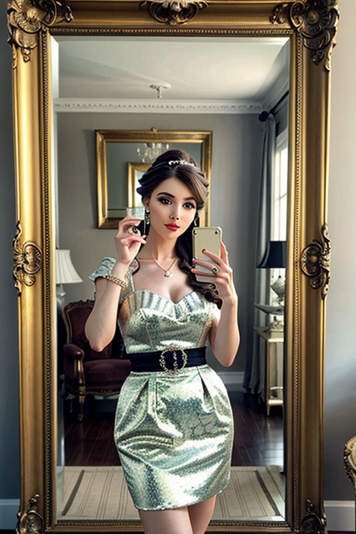 mirror photo pose girl simple